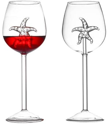 KWMAEEUID Glas-Weinglas, Hai-Weingläser, Rotweinglas mit Hai im Inneren, Kristallflöten, Kelche, originelles Geschenk für Zuhause, Bar, Party, Feier (Q)