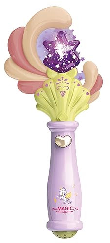 Feenstab Light Up Zauberstab mit Musik und LED-Licht, musikalische Prinzessin Wand Party Favors Prinzessin Spielzeug für Kinder Mädchen (Typ 3)