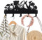 MAYJOYDIY Porte Clef Mural en Métal avec Fleurs de Fées et Papillons Porte Manteau Mural 25×12cm Décoration Murale Fantaisie Porte Clés avec 5 crochets pour Cadeau Cuisine Salle de Bain Décoration