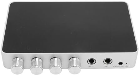 Karaoke -Sound -Mixer, 2 Kanal -Stereo -Audio -Mixer, 4K -Video -HDMI -CVBS -Eingang und -Ausgang, Unabhängige Mikrofon -Lautstärkeregelung, Eingebauter Lautsprecher, für