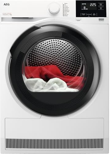 AEG 7000 Series Heat Pump Tumble Dryer TR718A4B, 8kg Load, Freestanding 60 cm, SensiDry Sensor Drying, Anti Crease, Low Energy Consumption, Energy Rating A+++, White