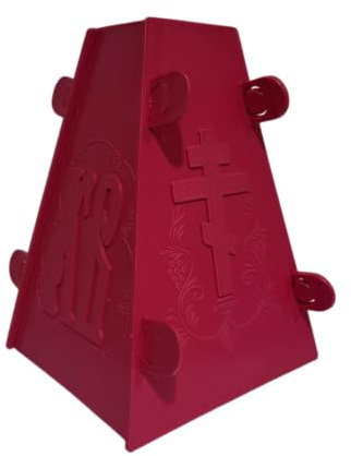 Euromix Stampo per dolce pasquale di ricotta (altezza 17 cm) per 1-1,300 kg Pasotshniza in plastica (Rosa)