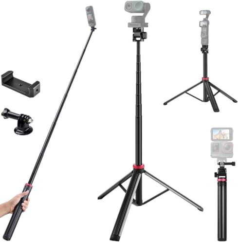 81 Zoll X5 Bodenstativ, Selfie-Stick-Halterung, kompatibel mit Insta360 X5 X4 X3 X2, Go 3S 3 Kamera und Webcma Link 2C/Link 2/Link PTZ