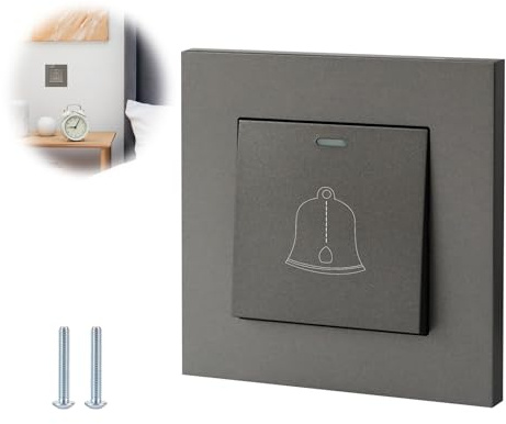 16A 220-250V Impermeable Interruptor Campana Al Aire Libre Templado Gris | Con el botón de prensa rebajado del tornillo, retardante de llama, montaje rápido del tornillo, uso al aire libre del hotel