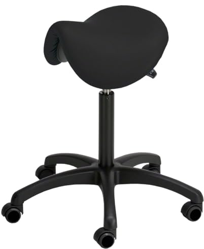 Sport-Tec Sattelhocker Standard mit Polster und Rollen, Rollhocker, Arbeitshocker