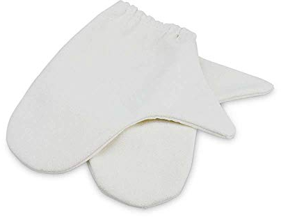 Govinda Garshan-Massagehandschuhe (1 Paar) | Bourette Seide | Ayurvedische Trockenmassage | Sanfter Peeling-Effekt | Einheitsgröße