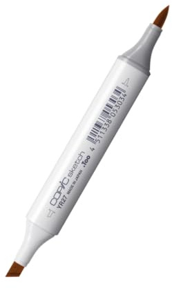 Copic Sketch Pen YR-27 - Tuscan Orange - Professional Brush Marker - Super Brush Tip and Medium Broad Tip