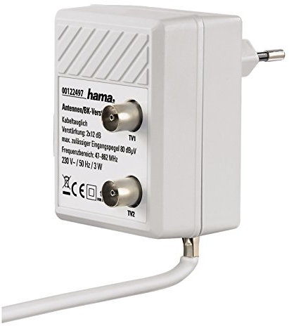 Hama 75122497 2-Wege-Verstärker, Schwarz