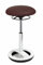 Topstar Sitness High Bob, Stehhilfe, Fitnesshocker, Arbeitshocker, Sitzhöhe: 49 - 70cm, Standfußring Alu weiß lackiert, Stoffbezug, dunkelbraun
