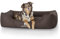 Knuffelwuff Hundebett Finlay aus Nylongewebe XL 105 x 75cm Braun - Hundesofa mit erhöhte Ränder und abnehmbarem Bezug - leicht zu reinigen - für große, mittelgroße und kleine Hunde