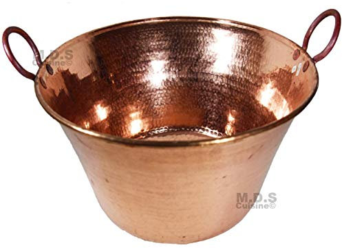 Cazo de Cobre Puro 53 cm para Carnitas Colgante clásico tradicional tacos puro 100% cobre México
