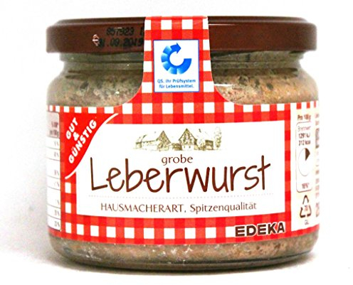 Gut & Günstig grobe Leberwurst Hausmachart, 6er Pack (6 x 250g)