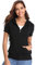 MISS MOLY Felpa con cappuccio a maniche corte con zip per Donna {Nero 44}
