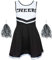 REDSTAR FANCY DRESS Cheerleader Kostüm für Damen mit Pompons – Kostüm für Frauen als High School Cheerleaderin – Halloween Outfit für Damen
