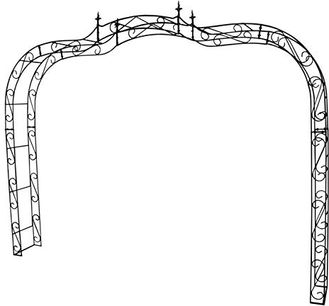 KUHEIGA Extrem breiter Rosenbogen 10mm Massiveisen Breite: 335cm Rost Rankbogen für Auffahrten o.ä. - aus Metall