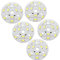 sourcing map 300mA 5W 10x5730SMD LED Chip Módulo Aluminio Tablero Puro Blanco Súper Brillante 40mm Dia 5uds