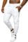 OZONEE Herren Jogginghose Hose Sport Trainingshose Sporthose Freizeithose Unifarbe Herrenhose Sweatpants Fitnesshose Sweathose Fußballhose Jogpants Joggpants JS/XW01 WEIß L