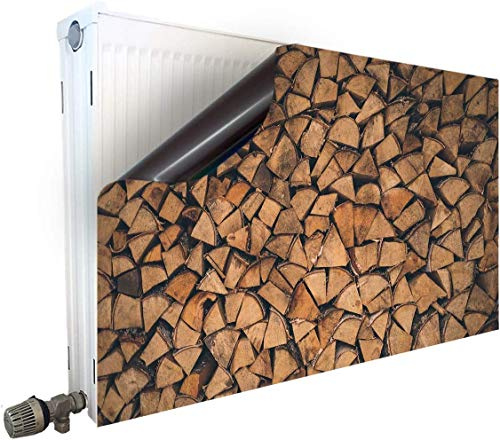 Smagnon Magnet Heizkörperverkleidung , Schnelle & Stylische Heizungsabdeckung ohne Bohren , Heizkörperverkleidung Heizungsverkleidung, Heizkörperfolie, Motiv Holz (200, 60)