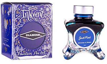 Diamine Inkvender Jack Frost Shimmer&Sheen Tinte 50ml Glas Wasserbasis Blau