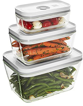 Zwilling Fresh & Save - Contenitore per alimenti in vetro, 3 pezzi, dimensioni assortite