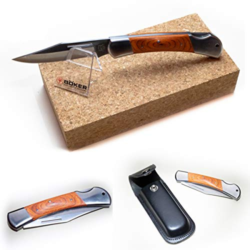 Eva Shop® Premium Taschenmesser kompaktes Klappmesser Einhandmesser Outdoor Survival Messer mit 10 cm Edelstahlklinge und Holzgriff, ideal für Freizeit, Arbeit, Wandern, Camping, Jagd UVM.