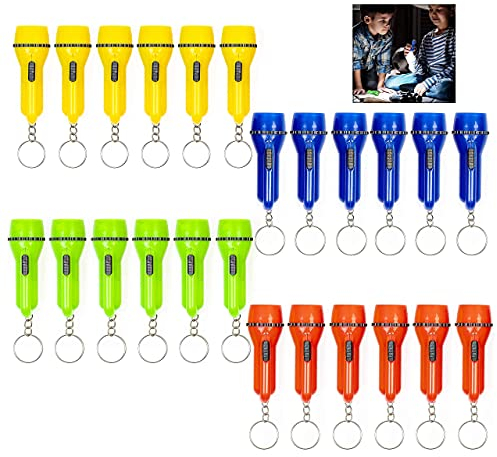 XLKJ 24 Pièces Mini Lampe de Poche LED, Lampe Torche Portable pour Enfants et Adultes pour Activité de Plein Air
