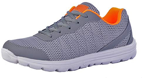 T686F-9 Grey Textile/Mesh Trainers Size 9 UK