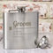 CPM Personalised Groom Tophat Motif Hip Flask