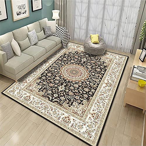 Blumenteppich, grauer Teppich, krabbelnder Balkon, Haus, dekorativer Teeserie-Teppich, Wohnzimmerteppich, grau, 200 x 250 cm
