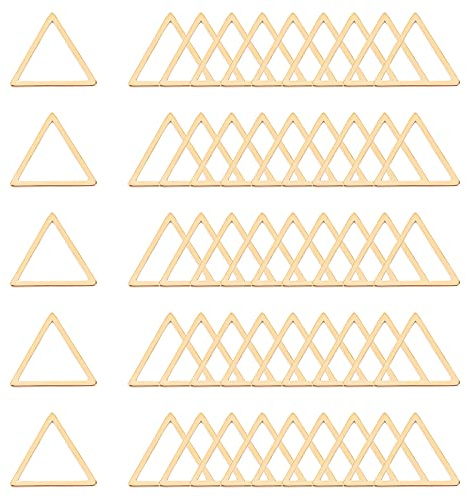 UNICRAFTALE 50pcs 304 Edelstahl Linking Ringe Dreieck Ringrahmen Anschlüsse Goldene Schmucklinks Für Frauen Schmuckherstellung DIY
