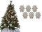 Simply Products Pack of 6-10cm Glitter Hanging Decoration, Snowflakes Christmas Tree Decorations (Champagne Gold)
