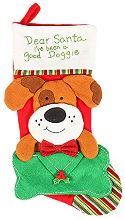 GIVBRO Weihnachtsstrümpfe, Socke, Hund, Geschenktasche, Süßigkeitenbeutel, Weihnachtsbaum, hängende Ornamente für Heimdekoration, 45,7 cm