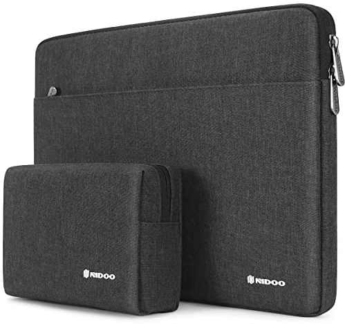 NIDOO Custodia impermeabile per laptop da 15 pollici, per MacBook Pro da 15 16, Surface Book 2 3/15, Dell XPS (2020) / 15,6, Galaxy Book Pro 360/15, notebook 9 Pro, grigio scuro