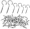 MOGADEE® 30 Stück Schraubhaken Edelstahl, Haken zum Schrauben, Deckenhaken, Hakenschraube, Einschraubhaken Robuste Becherhaken（M3-40mm x 10,M4-50mm x 10,M5-65mm x 10）