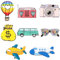PandaHall 8-teiliges Acryl-Anstecknadel-Set, 8 Stile, Geldtasche & Ballon & Brille & Flamingo & Kamera & Bus & Flugzeug-Brosche, Anstecknadeln für Kleidung, Taschen, Jacken, Zubehör