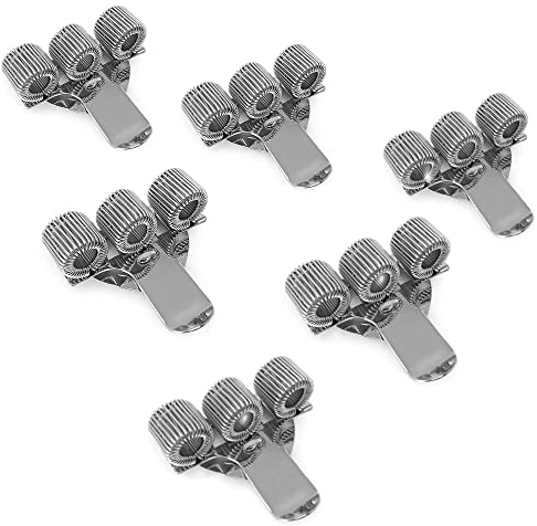 Norhogo Portapenne Metallo da Taschino Infermiere Con Fermaglio Ideale, 6pcs Clip in Acciaio al Manganese, Organizzatore per Laptop e Appunti a Casa, Ufficio