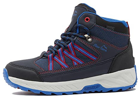 Peter Storm Kids' Broadoak Waterproof Walking Mid Boots with StormGrip outsole, Children's Walking Boots, Vegan Friendly, Outdoors, Camping, Travelling, Trekking & Hiking Footwear, Blue, UK5