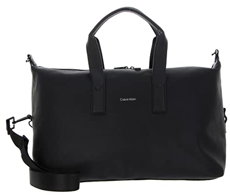 Calvin Klein Herren Weekender Reisetasche Ck Must Pique Handgepäck, Schwarz (Ck Black), Einheitsgröße