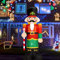 8 Feet Tall Christmas Inflatable Nutcracker Soldier Yard Decoration Giant Build-in Lighted Inflatable Christmas Nutcracker Garden Lawn Yard Decor with Built in Fan and Anchor Ropes…