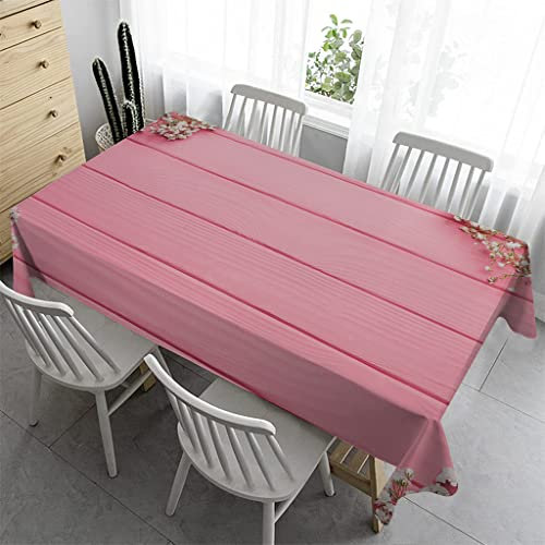 Syhi Qlty Nappe Carrée 180x180 cm Impermeable - Nappe Anti Tache Extérieur Imprimée Polyester Nappe Pique Nique Nappe Anniversaire Nappe Table Basse Jardin - Rose 1