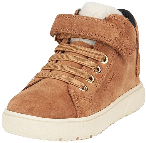 Geox Girl's J Theleven WPF Sneaker, Whisky Brown, 1