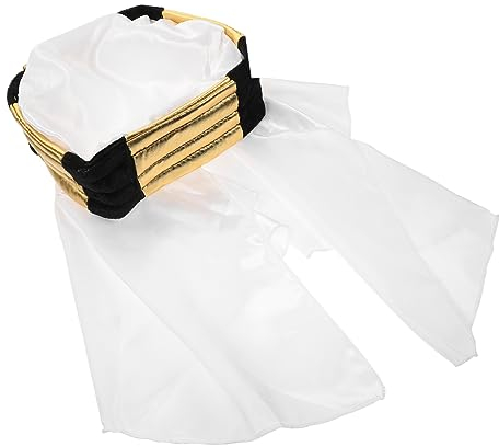 HONMEET Arabische Turban-Kappen, Kopftuch, Turban, Kopfbedeckung, Schal für Herren, Prinzmütze, Kostüm, Schal, muslimische Partygeschenke, Männermütze, Wüstentuch, Dubai, wie abgebildet, 40X16X16CM