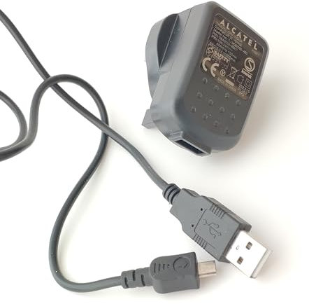 Alcatel Micro USB 400mAh Mains 3-Pin UK Wall Charger Adapter - Compatible With Alcatel Pixi 4 (4), 3 (8) LTE, 3 (8) 3G, Idol 3 (5.5), 3 (4.7) And More