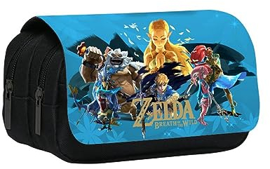 Z-lda Federmäppchen Cartoon Schreibwarenbox, Z-lda Federtasche 2 Fächer Großes Fassungsvermögen Bedrucktes Mäppchen Für Grundschüler Und Schüler Der Mittelstufe (A)