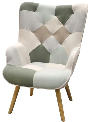 Urban living Patchwork Sessel, Holz, Normal