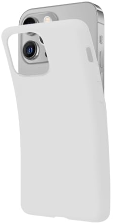 SBS iPhone 14 Pro Hülle Weiß Snow Pantone White Handyhülle Weich Flexibel Kratzfest Dünn Bequem Tasche Cover Kompatibel mit Wireless Charging