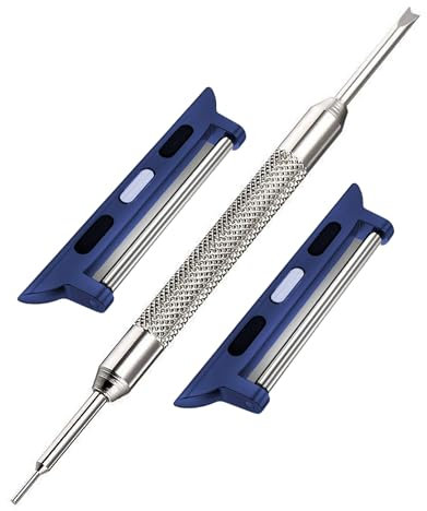 Watch Strap Connector Adapter Kit | Compatible with Apple iWatch Series 1-9 SE Ultra | Watch Band Attachment Clasp | Link Clip Fitting | Spring Bars & Tool Included (Blue, 38mm / 40mm / 41mm)