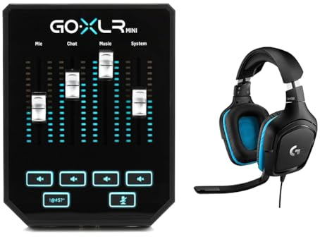 TC Helicon GoXLR MINI Online-Broadcast-Mixer mit USB-/Audio-Schnittstelle und Midas-Vorverstärker & Logitech G432 kabelgebundenes Gaming-Headset