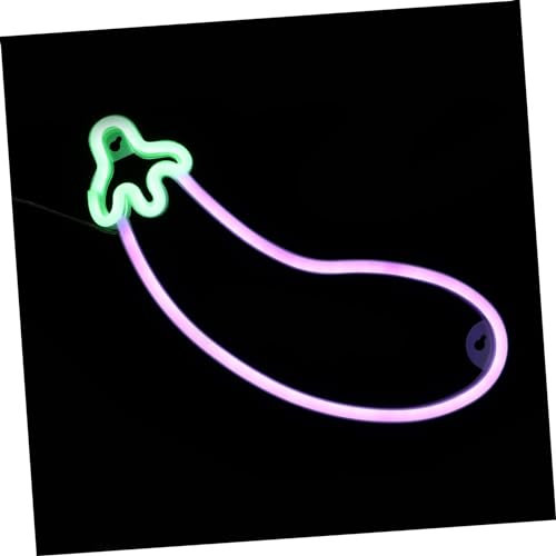 jojofuny Aubergine Neon Neonlampe für Kinder Neonschild wandleuchte dekor Embleme Leuchtreklame für Schlafzimmer geführte Schilder doppelter Zweck Neonlichter LED das Schild schmücken Weiß