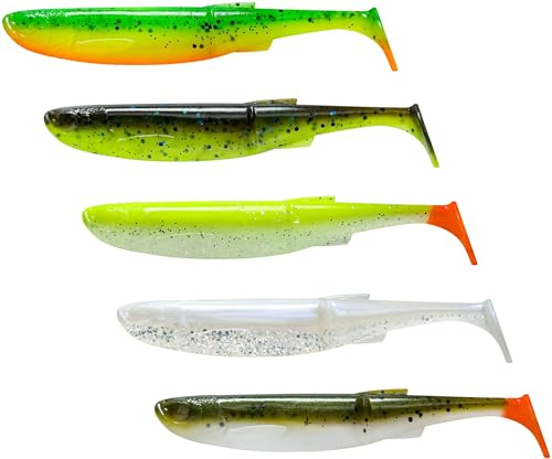 Savage Gear Craft Bleak Clam Mix - Gummifisch-Set, Kunstköder für Barsch Zander Hecht Forelle (Dark Water Mix, 10 cm / 6,8 g)